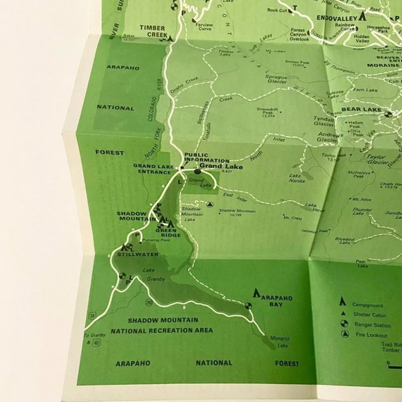 Vintage 1969 Rocky Mountain  National Park Colorado Map Travel Guide Brochure - Picture 7 of 12